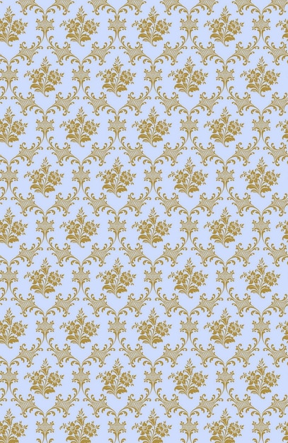 Elegante papel tapiz de damasco dorado