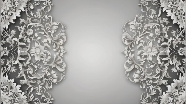 Foto elegante patrón de bajorrelieve floral blanco con un toque vintage
