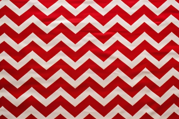 El elegante patrón blanco en zigzag añade sabor a la vibrante tela roja AR 32