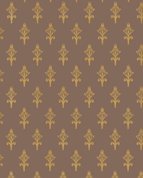 Elegante patrón de papel tapiz de damasco de oro