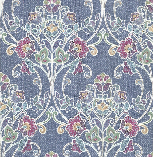 Elegante patrón de papel tapiz de Damasco