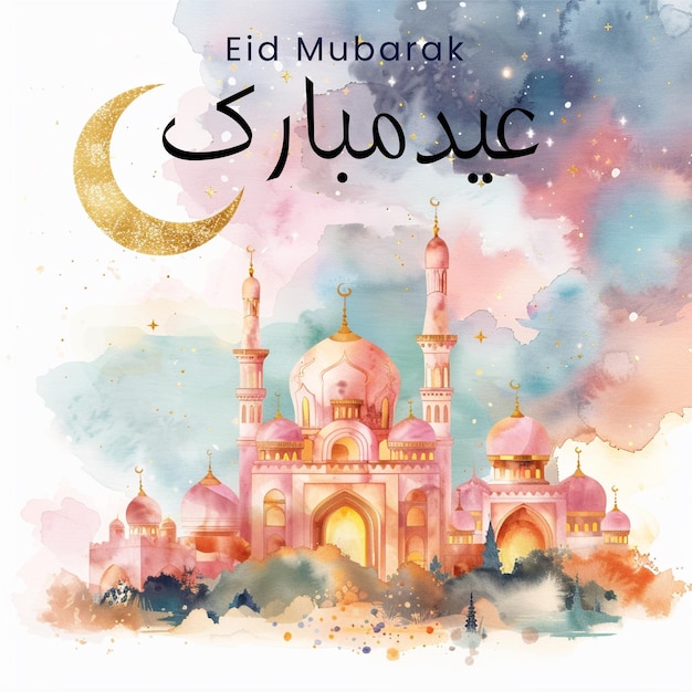 Elegante plantilla de póster de Eid al fitr con linterna y ventana de mezquita de fondo tarjetas de felicitación islámicas