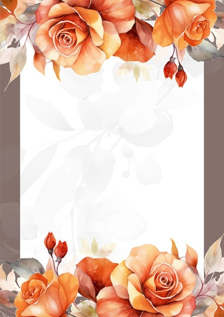 elegante plantilla de tarjeta de invitación floral bohemia vintage