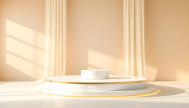 El elegante podio minimalista beige