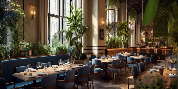 un elegante restaurante en el casco antiguo de berlín