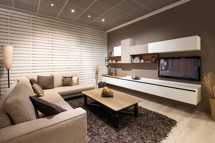 Foto elegante sala de estar