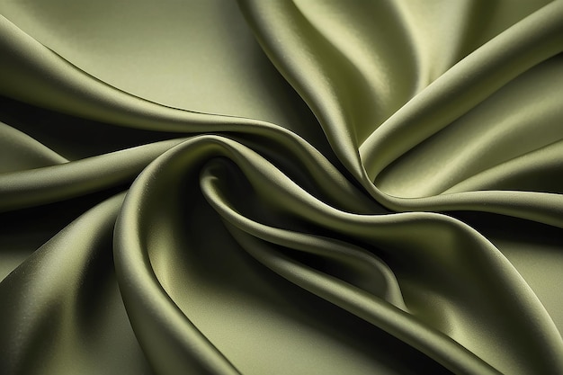 Elegante satén de seda de oliva Abstracto de lujo Fondo