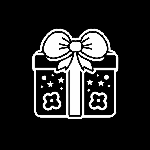 Foto elegante simplicidad arte vectorial de un cortador de galletas en blanco y negro regalo de navidad