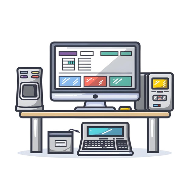 Un elegante sistema WMS y icono de escáner con un generoso espacio de copia adecuado para crear webs llamativas