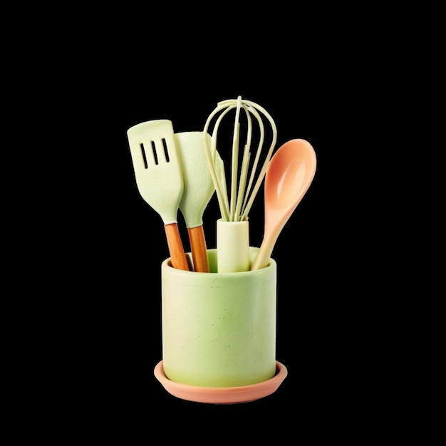 Elegante soporte de utensilios de cerámica para la cocina