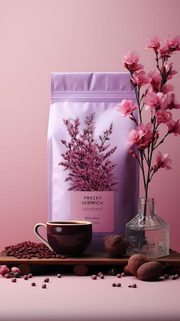 Elegante té japonés Oolong Sencha Hojas de arroz asado Hibiscus Ombr Diseño de fondo de tendencia