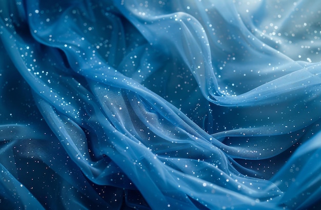 Elegante tecido azul com detalhes brilhantes