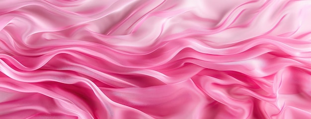 Elegante tecido de cetim rosa em ondas suaves
