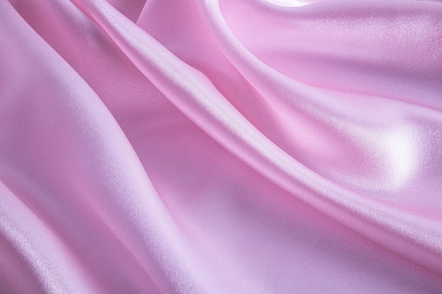 Elegante tejido lila satinado suave con delicados pliegues y espacio para el fondo festivo de texto