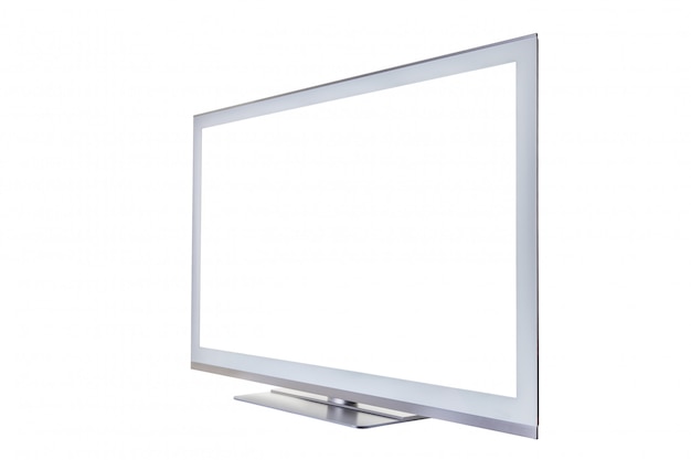 Elegante televisor con una pantalla aislada en blanco para texto o imágenes