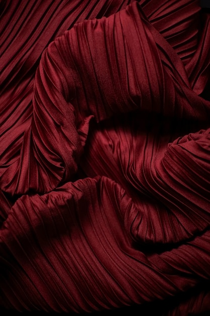 Foto elegante textura abstracta de tela roja