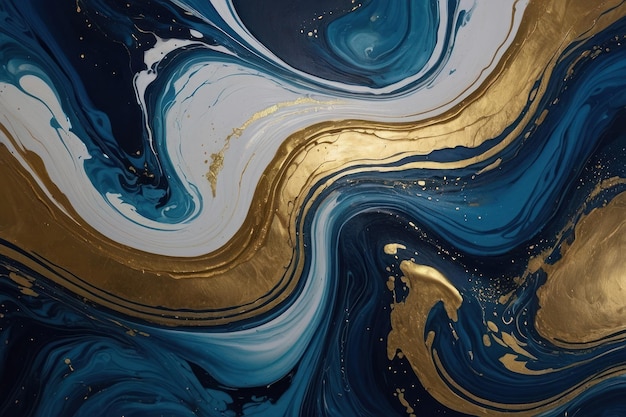Foto elegante textura de mármore azul e dourado