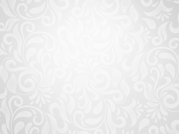 Elegante textura de remolinos florales blancos para el fondo