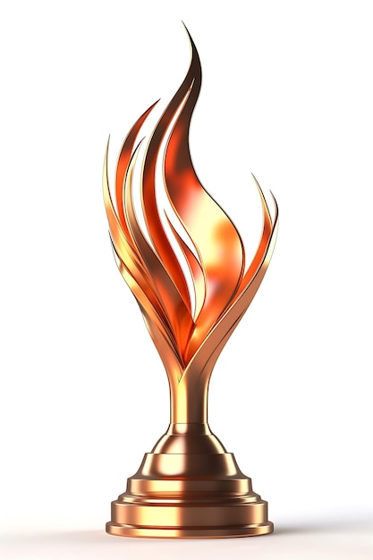 Elegante trofeo de fuego, campeón, trofeo, premio deportivo, ganador, premio, campeones, celebración, concepto