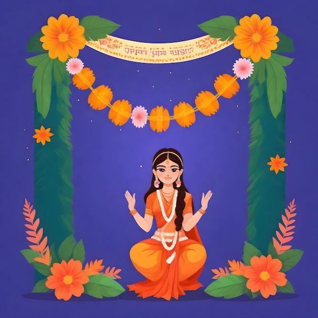 Foto elegante ugadi garland clipart sammlung