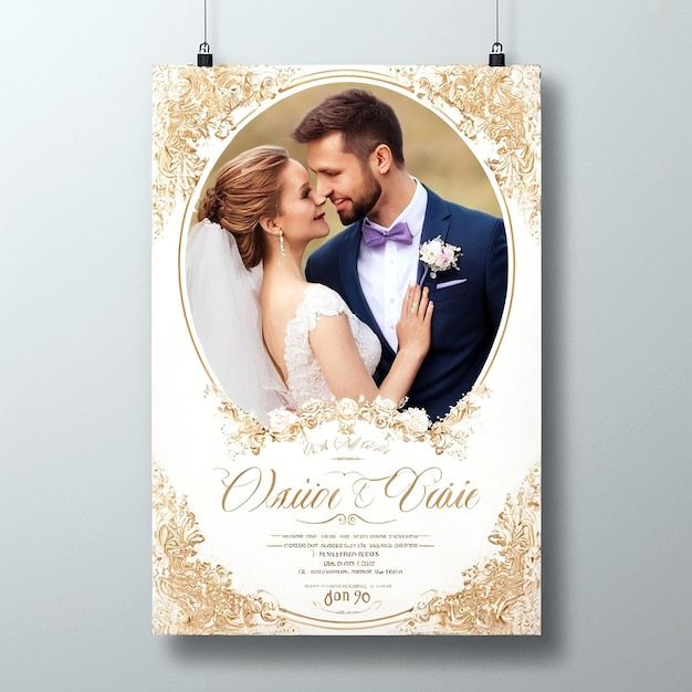 Elegante Vorlage für Hochzeitsplakate