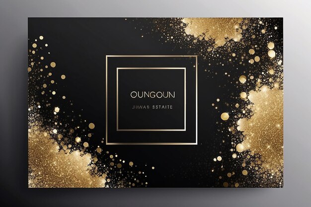 Elegante Vorlage Luxus-Visitenkarte mit Goldstaub Platz für Textpartikel Hintergrund