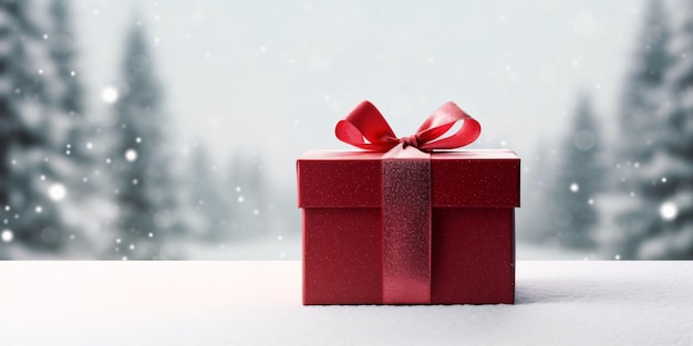 Elegante Weihnachtsgeschenkbox Weihnachtsgeschenk Generative KI