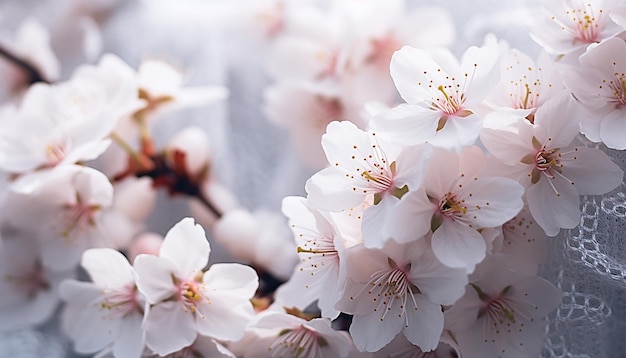 Elegante weiße Kirschblüten