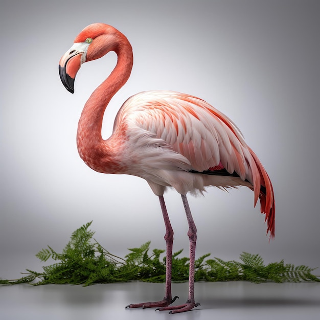 Eleganter Flamingo im Feuchtgebiet