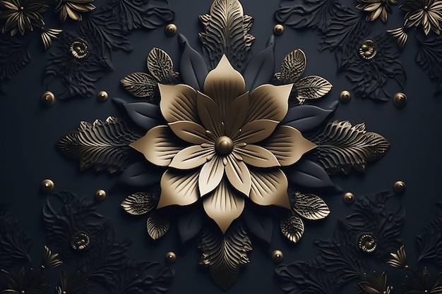 Eleganter Hintergrund mit einem dekorativen goldenen Mandala-Design