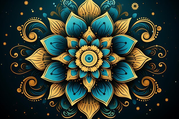 Eleganter Hintergrund mit einem goldenen Mandala-Design