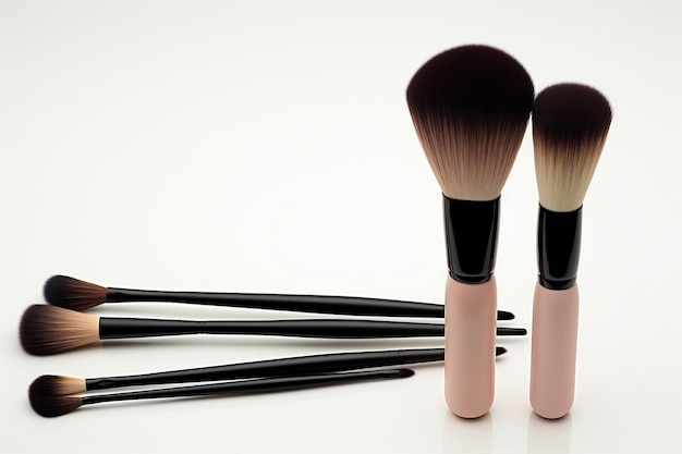 Eleganter Make-up-Pinsel in dunklem Silber, Soft-Fokus-Technik