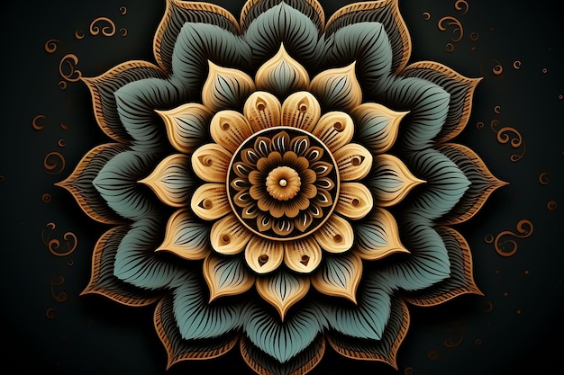 Eleganter Mandala-Hintergrund mit luxuriösem Stil