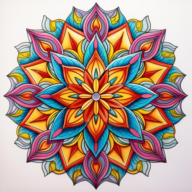 Eleganter mehrfarbiger Mandala-Hintergrund
