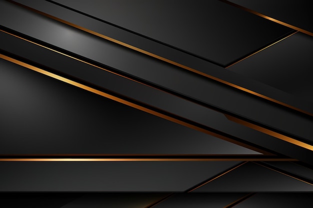 eleganter schwarzer Hintergrund mit goldener Wellenlinie moderner Luxus