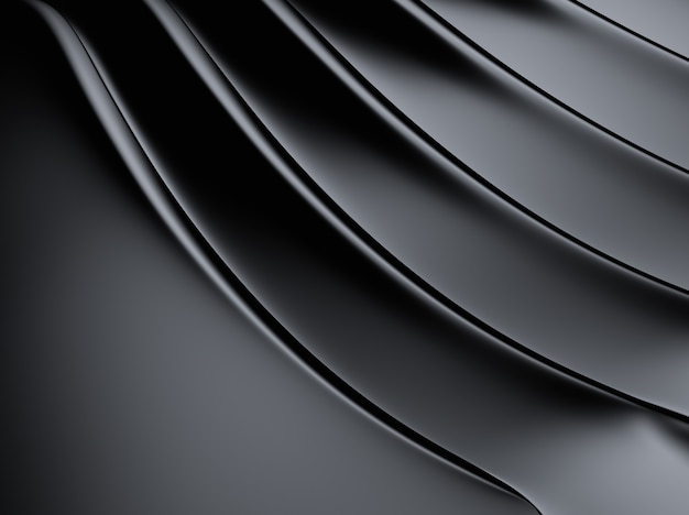Eleganter schwarzer metallischer Hintergrund mit weichen Linien