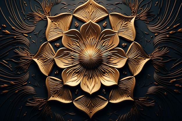 Eleganter und goldener Mandala-Hintergrund