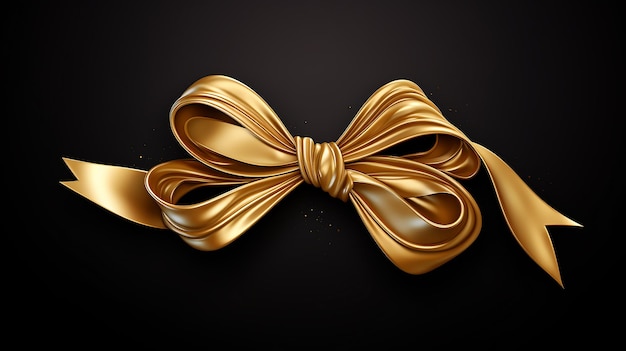 Foto elegantes 3d-designelement mit goldband