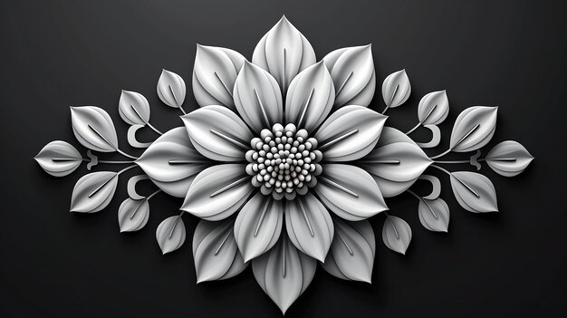 Elegantes Blumen-Mandala-Design