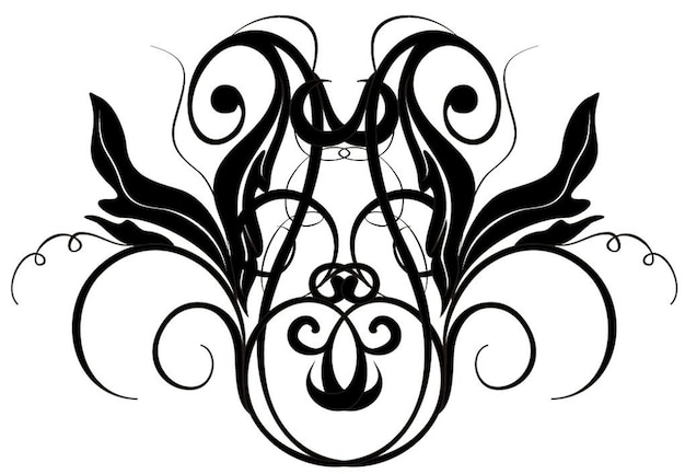 Elegantes Blumenmonogramm M