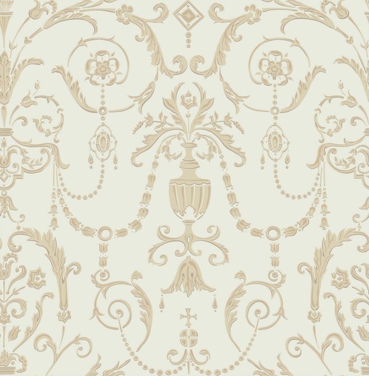 Foto elegantes damask-wandpapiermuster