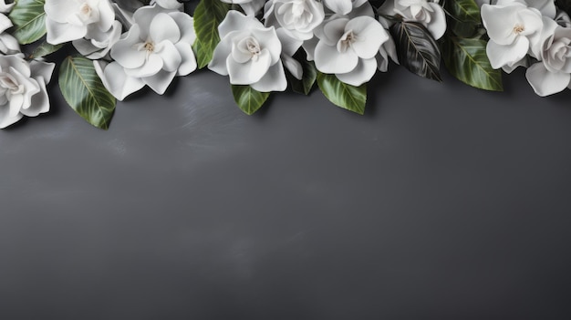 Elegantes e formais flores de magnólia em estilo de escultura de papel