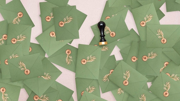 Elegantes Grün auf Hochzeitseinladungskartenschablone