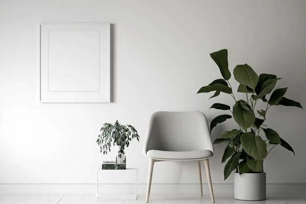 Elegantes interiores de comedor o sala de estar con una moderna mesa y sillas de mármol