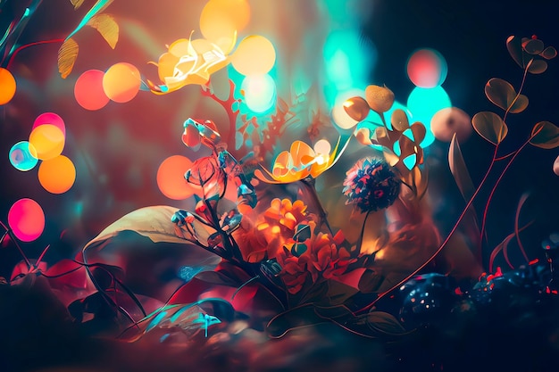 Elegantes künstlerisches Bild natureai erzeugte Blumenprimeln auf einem schönen leichten hellen Vintagen Hintergrund