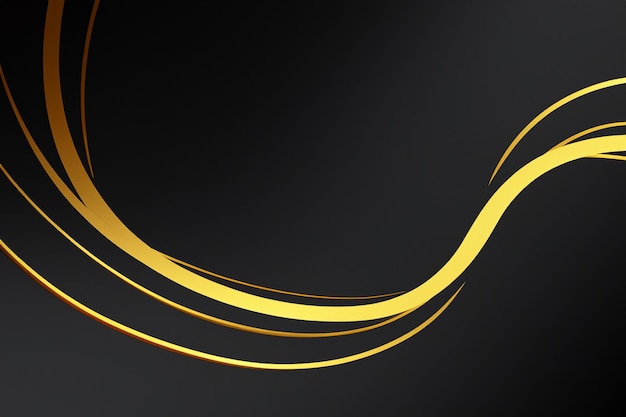 Elegantes líneas doradas sobre un elegante fondo negro para diseños de lujo