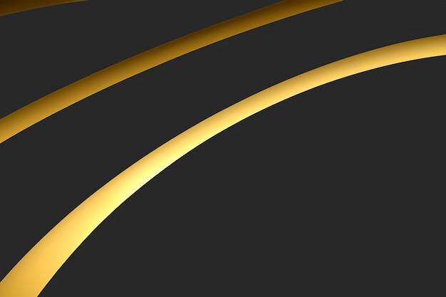 Elegantes líneas doradas sobre un elegante fondo negro para diseños de lujo