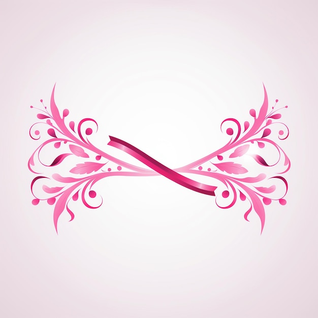 Foto elegantes rosa band für die stärkung der frauen