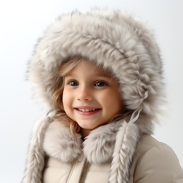 Elegantes sombreros de cazador para niños con material de piel falsa color blanco diseño de ideas conceptuales creativas