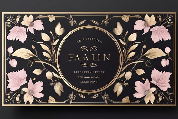 Foto elegantes tarjetas de visita elegantes patrones florales